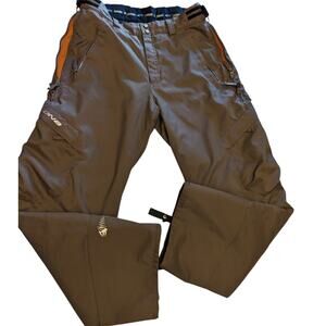 DNA Mens Ski Pants Size 36 Brown Waterproof Snowboarding Insulated